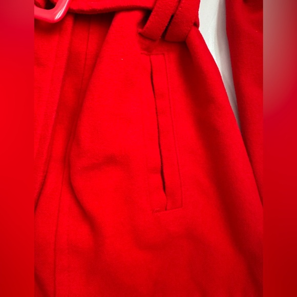 Lamasini Women's Vibrant Red Trench Coat - Picture 5 of 15